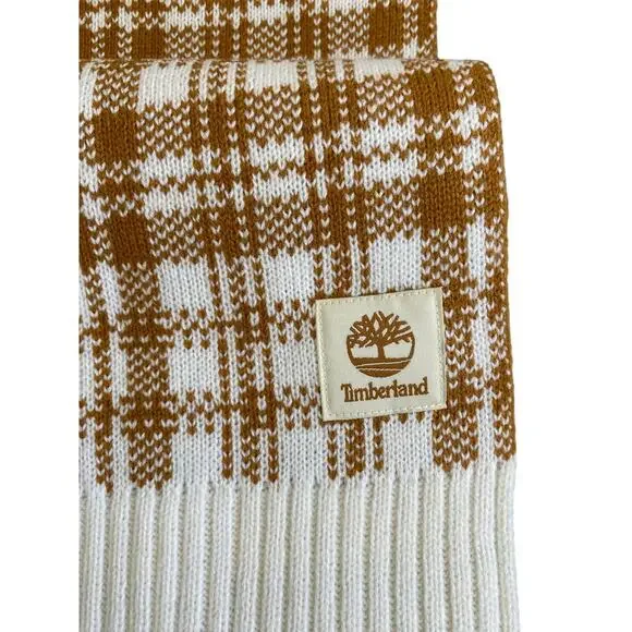 Timberland plaid soft acrylic knit scarf - Picture 3 of 7